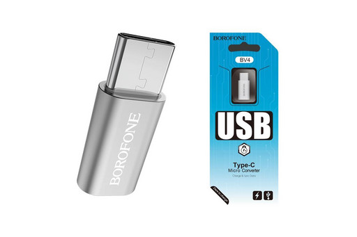 Переходник Borofone BV4 ( Type-C-Micro-USB )