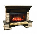 Электрические каминные комплекты Камень