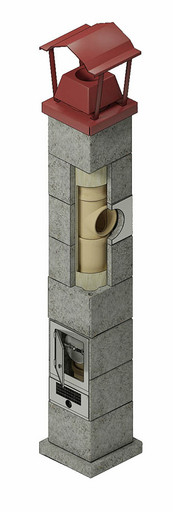 Одноходовая шамотная система D=180 мм 7 пм