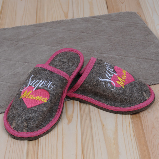 Тапочки закрытые "Супер мама"