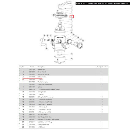 Крышка AquaViva крана MPV-07 1.5" 1020003