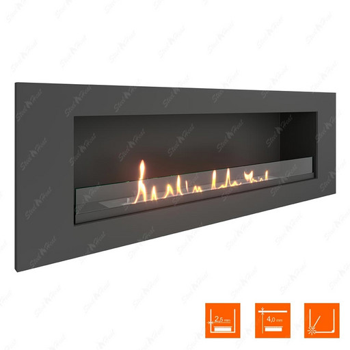 Биокамин SteelHeat LONG 1200 (Стекло)