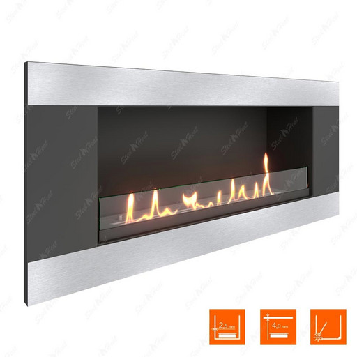 Биокамин SteelHeat LONG-H 900 XL (Стекло)
