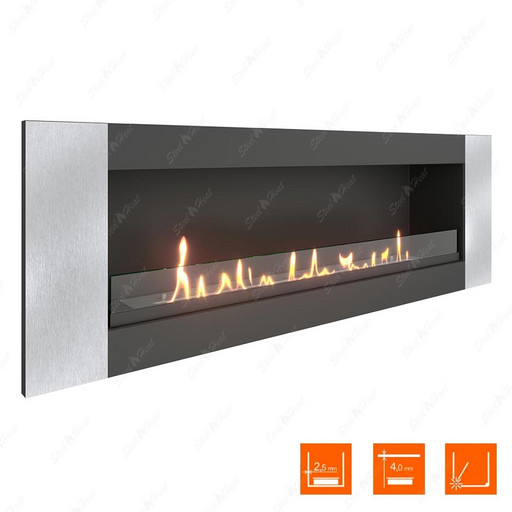 Биокамин SteelHeat LONG-V 1200 XL (Стекло)