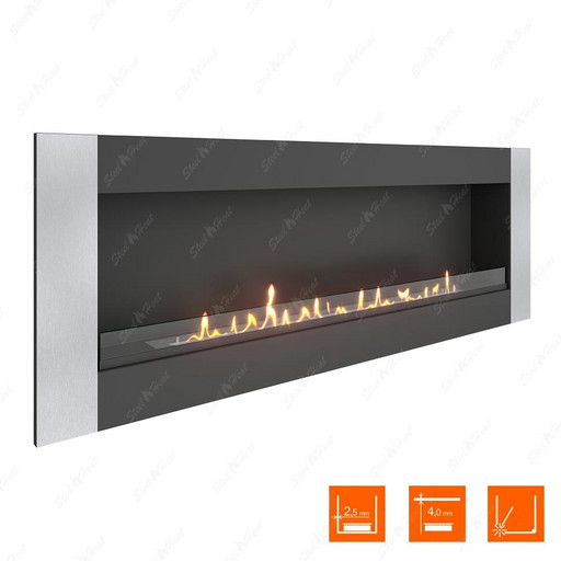 Биокамин SteelHeat GRAND-V 1800 (Стекло)