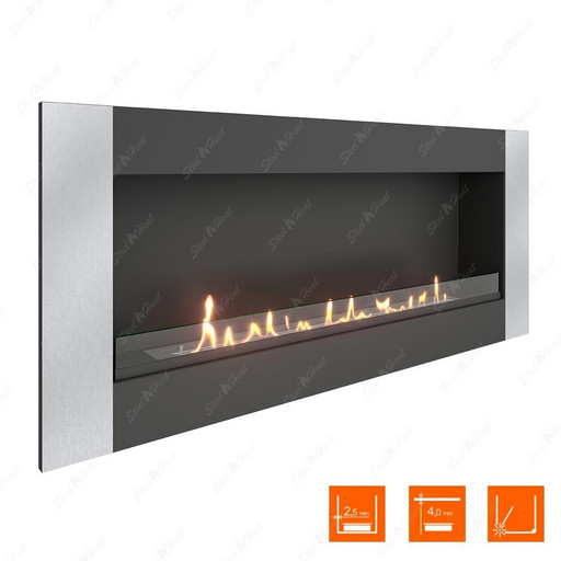 Биокамин SteelHeat GRAND-V 1500 (Стекло)