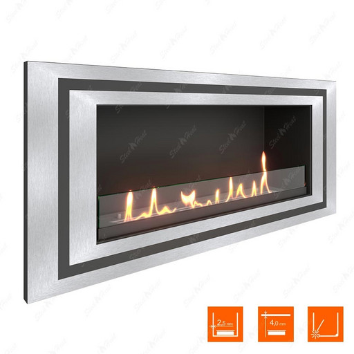 Биокамин SteelHeat LONG-D 900 XL (Стекло)