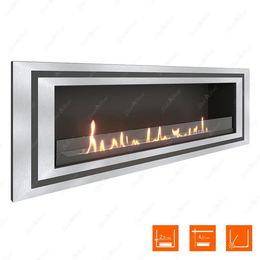 Биокамин SteelHeat LONG-D 1200 XL (Стекло)