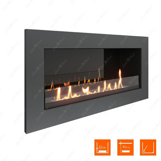 Биокамин SteelHeat ONE 800 XL (Стекло + Стемалит)