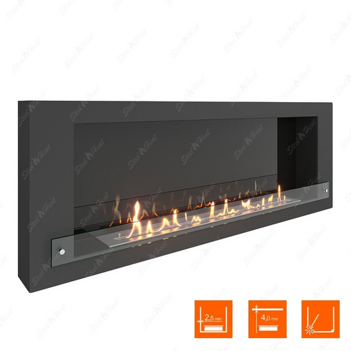 Биокамин SteelHeat WALL 1500 (Стекло + Стемалит)