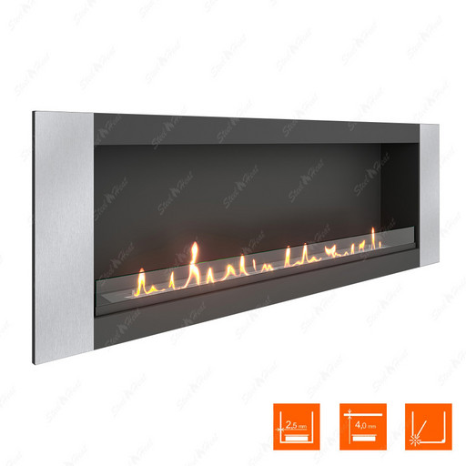 Биокамин SteelHeat LONG-V 1500 XL (Стекло)