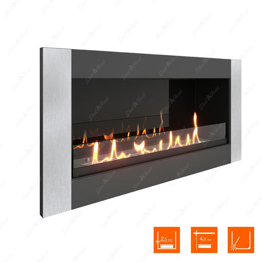 Биокамин SteelHeat ONE-V 800 XL (Стекло + Стемалит)