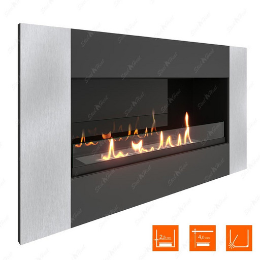 Биокамин SteelHeat GRAND-V 900 (Стекло + Стемалит)