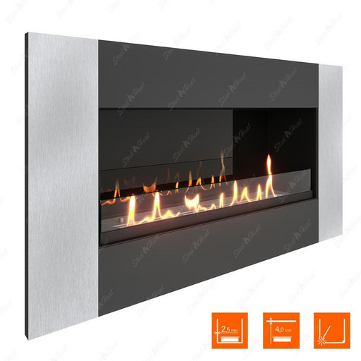 Биокамин SteelHeat GRAND-V 900 XL (Стекло + Стемалит)