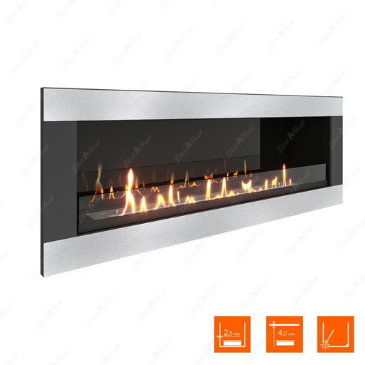 Биокамин SteelHeat ONE-H 1100 XL (Стекло + Стемалит)