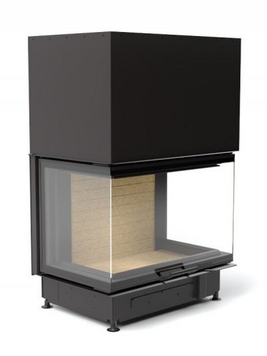 Каминная топка АСТОВ (П3С 10057) 3 стекла П-образная Подъемный механизм