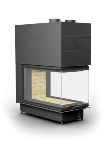 Каминная  топка Астов П3С 53(84)57, П-образная, Подъёмный механизм
