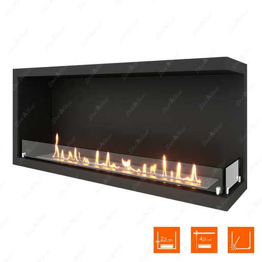 Биокамин угловой SteelHeat Leader 1100 правый (Стекло)