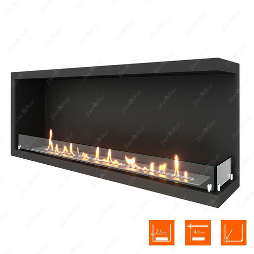 Биокамин угловой SteelHeat Leader 1200 правый (Стекло)