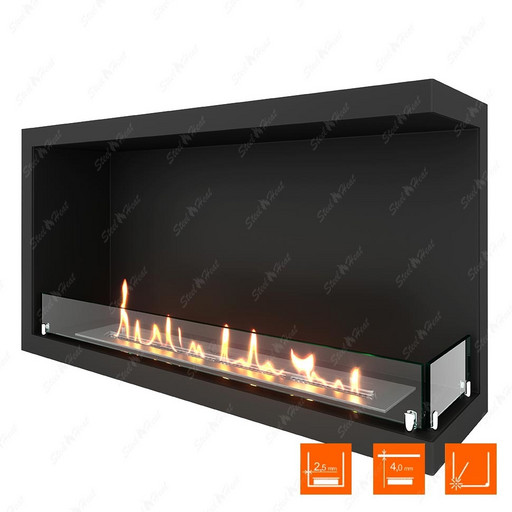 Биокамин угловой SteelHeat Leader 900 правый (Стекло)