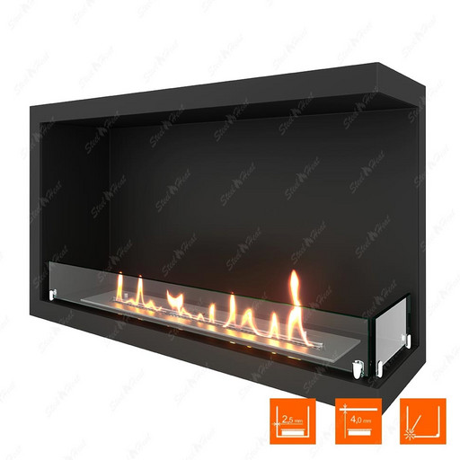 Биокамин угловой SteelHeat Leader 800 правый (Стекло)