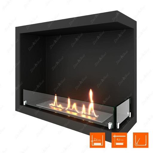 Биокамин угловой SteelHeat Leader 600 правый (Стекло)