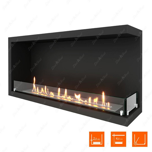 Биокамин угловой SteelHeat Leader 1000 правый (Стекло)