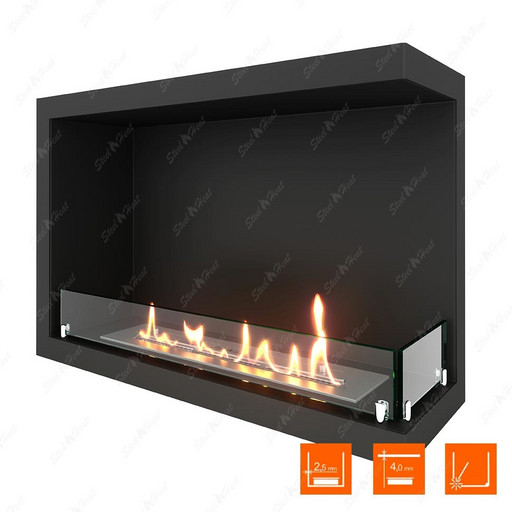 Биокамин угловой SteelHeat Leader 700 правый (Стекло)