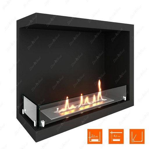 Биокамин угловой SteelHeat Leader 600 левый (Стекло)