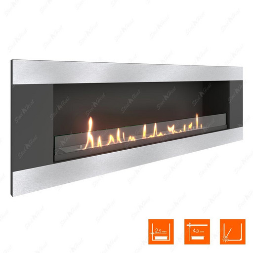 Биокамин SteelHeat LONG-H 1200 XL (Стекло)