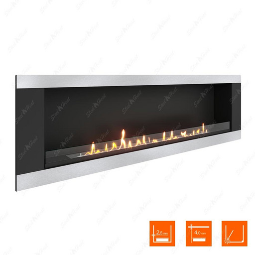 Биокамин SteelHeat LONG-H 1800 (Стекло)