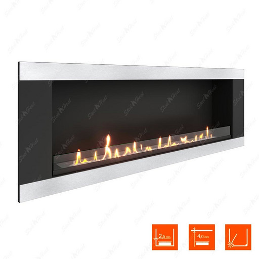 Биокамин SteelHeat LONG-H 1500 XL (Стекло)