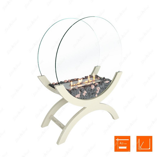 Биокамин напольный SteelHeat WOOD 500 (Молочный)