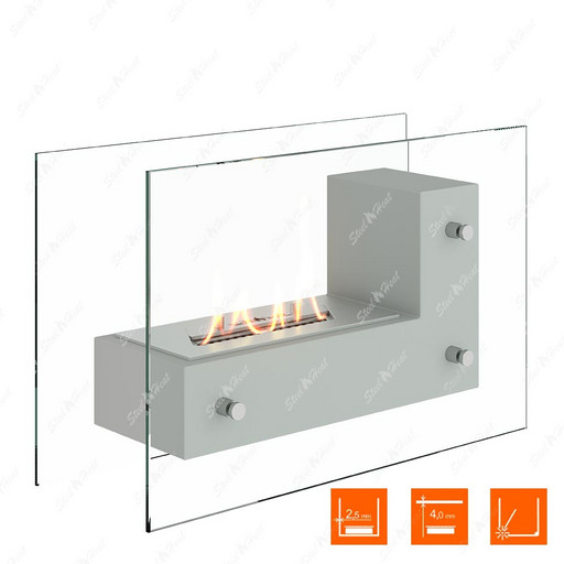 Биокамин напольный SteelHeat TETRISE 500 (Белый)