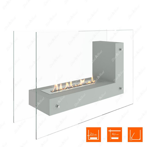 Биокамин напольный SteelHeat TETRISE 900 (Белый)