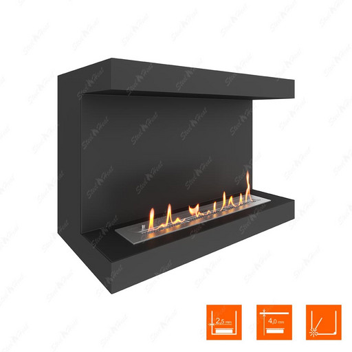 Биокамин фронтальный SteelHeat LONG 900 (Стандарт)