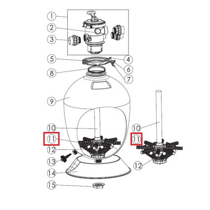 Сепаратор фильтра Aquaviva T600B/T700B 148 мм