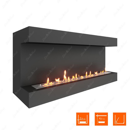 Биокамин фронтальный SteelHeat GRAND 1500 (Стандарт)