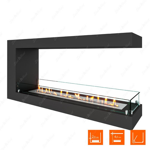 Биокамин торцевой SteelHeat ONE 1200 (Стекло)
