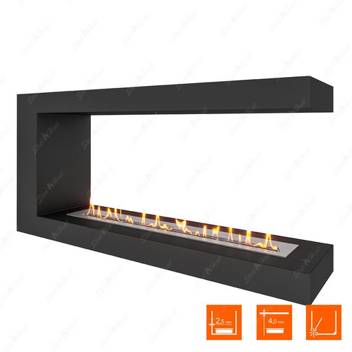 Биокамин торцевой SteelHeat ONE 1200 (Стандарт)