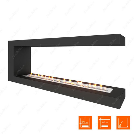 Биокамин торцевой SteelHeat ONE 1500 (Стандарт)