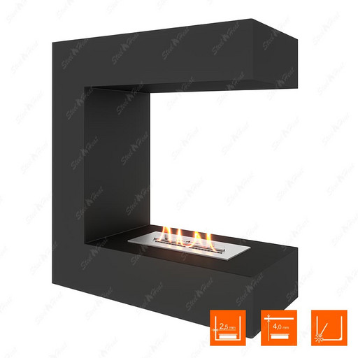 Биокамин торцевой SteelHeat GRAND 600 (Стандарт)