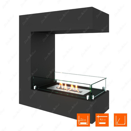 Биокамин торцевой SteelHeat GRAND 600 (Стекло)