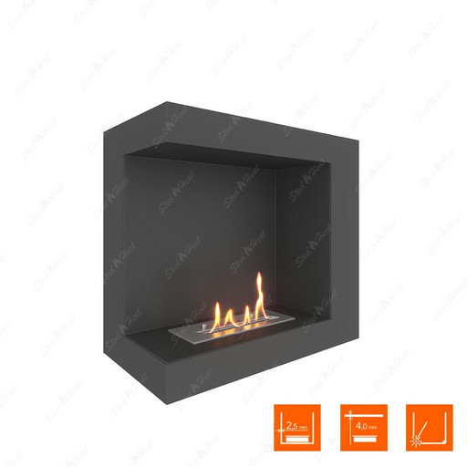 Биокамин угловой SteelHeat ONE 600 левый (Стандарт)