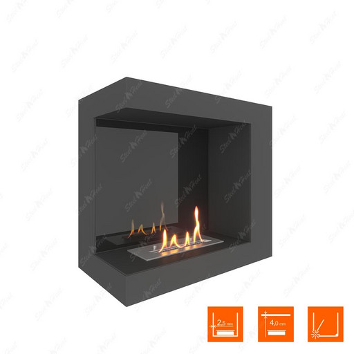 Биокамин угловой SteelHeat ONE 600 левый (Стемалит)