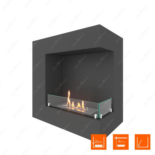 Биокамин угловой SteelHeat GRAND 600 правый (Стекло)