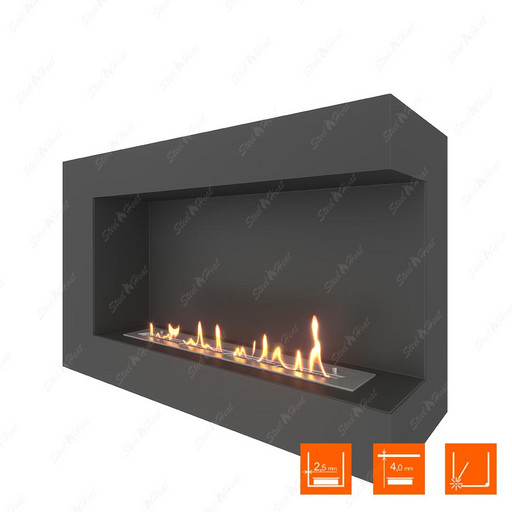 Биокамин угловой SteelHeat GRAND 900 правый (Стандарт)