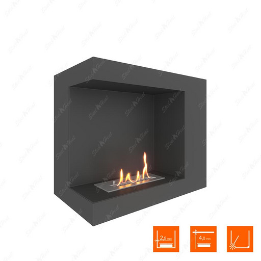 Биокамин угловой SteelHeat LONG 600 левый (Стандарт)