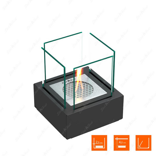 Настольный биокамин SteelHeat Gloria черный