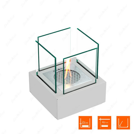 Настольный биокамин SteelHeat Gloria белый